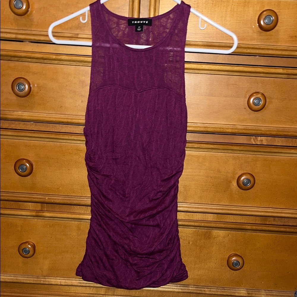 Trouve Deep Purple Tank Top